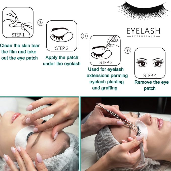 50 Pairs Under Eye Pads, Eyelash Extension Gel Patches, Lint Free DIY False Lash Extension Beauty Makeup Hydrogel Gel Eye Patches-BrightBean Baby