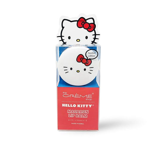 The Crème Shop x Sanrio Macaron Lip Balm (Hello Kitty Mixed Berry) Korean Cute Scented Pocket Portable Soothing Advanced Must-Have on-The-go-BrightBean Baby