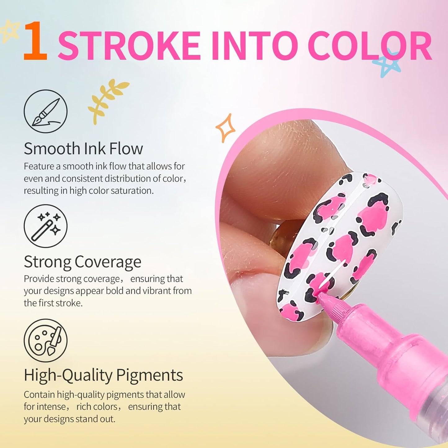 BORN PRETTY Nail Art Pens Set 12 Colors - Halloween Neon Colors 3D Nail Polish Acrylic Paint Pens Quick Dry Nail Markers for Halloween Nail Art Drawing Painting Dotting Liner Pen DIY Manicure Tools-BrightBean Baby