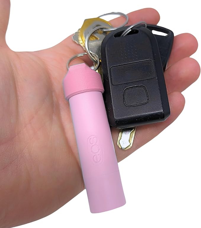 Keychain Holder EOS Lip Balm Stick (Keychain Only) - Travel Size Lip Balm Chapstick - Healing Stick - Made in USA-BrightBean Baby