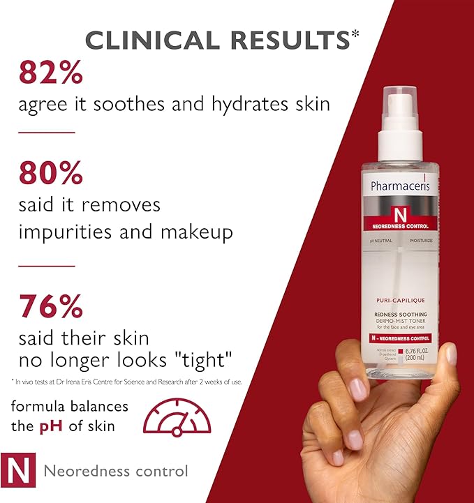 Redness Soothing Mist Toner, Facial Toner, Face Mist, Helps Soothe Redness, Hydrate, Even Skin Tone, for Sensitive & Red Skin, Alcohol-Free, pH Balanced Face Toner, Puri-CAPILIQUE-BrightBean Baby