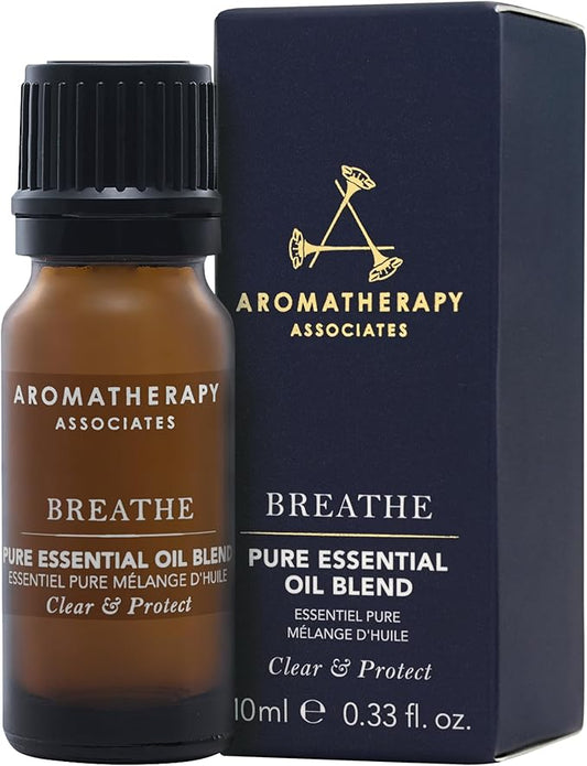 Aromatherapy Associates Breathe Pure Essential Oil Blend. Premium Undiluted Blend to Awaken Your Senses. Hand-Crafted with Eucalyptus, Tea Tree and Pine (0.33 fl oz)-BrightBean Baby