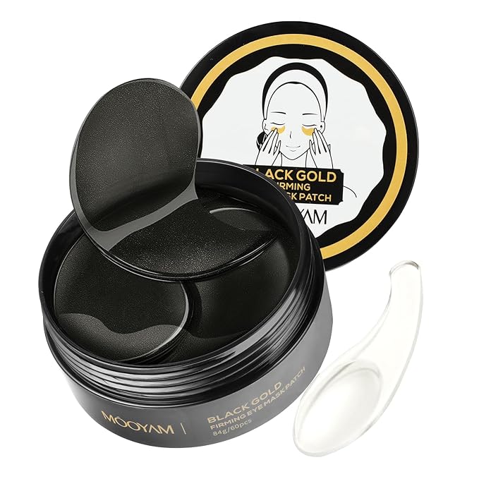 Under Eye Mask Moisturizing Eye Mask Patches,60PCS Eye Treatment Mask Cooling Under Eye Pads for Brightening Repairing and Refreshing Your Skin Under Eye Mask, Beauty Skin Care Gift (black)-BrightBean Baby