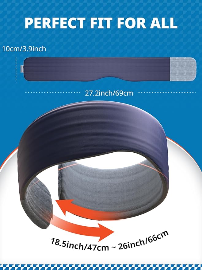 Sleep Mask, Eye Mask for Sleeping, Upgrade Ultra-Soft Blackout Eye Cover for Women Men, Wider Adjustable Strap for Side Sleeper, Travel, Nap, Yoga, Relief Eye, Navy Blue-BrightBean Baby