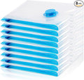 Vacuum Storage Bags, 8 Medium Space Saver Vacuum Sealed Bags for Clothes, Compression Bag Blanket Storage Travel Essentials