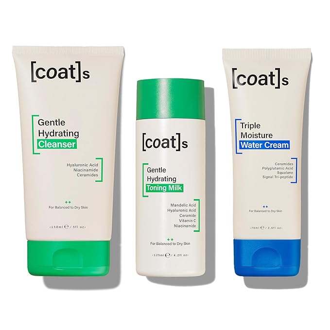 Coats Skinsentials Bundle – Cleanser 5 oz, Toner 4.2 oz & Moisturizer 2.5 oz – 3-Step Regimen Prevents Breakouts and Protects Skin Barrier with Ceramides, For Women and Men-BrightBean Baby