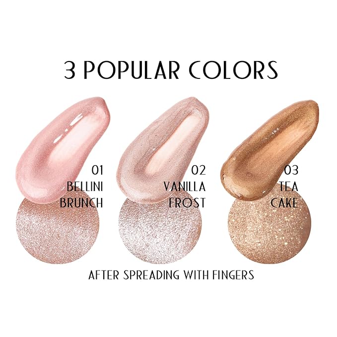 YOUNG VISION Soft Natural Glow Liquid Highlighter, Glow Liquid Illuminator Makeup,Weightless, Long-Wearing, Smudge Proof, Natural-Looking, Dewy Finish,-BrightBean Baby