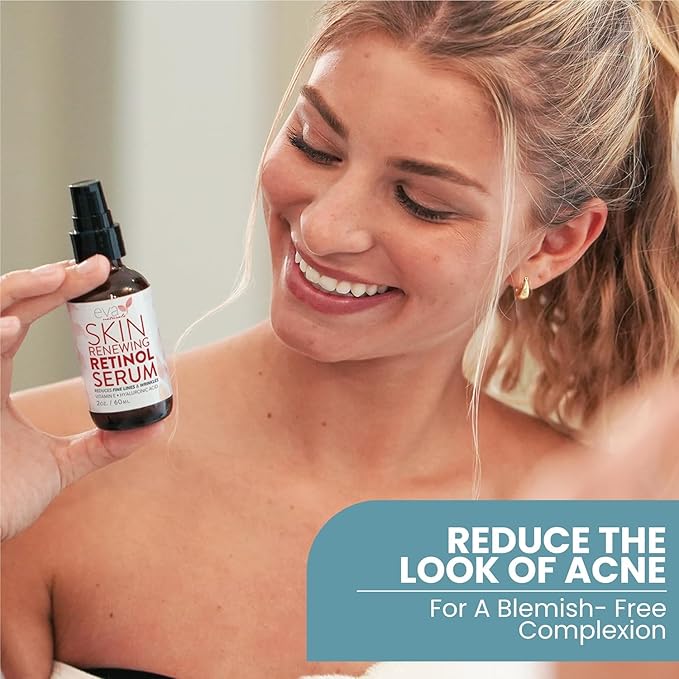 Retinol Serum by Eva Naturals - 2.5% Retinol Serum for Face with Hyaluronic Acid, Vitamin E & Organic Aloe - Retinol Face Serum that Reduce Wrinkles, Fine Lines & Dark Spots - Anti Aging Serum, 2 Pack-BrightBean Baby