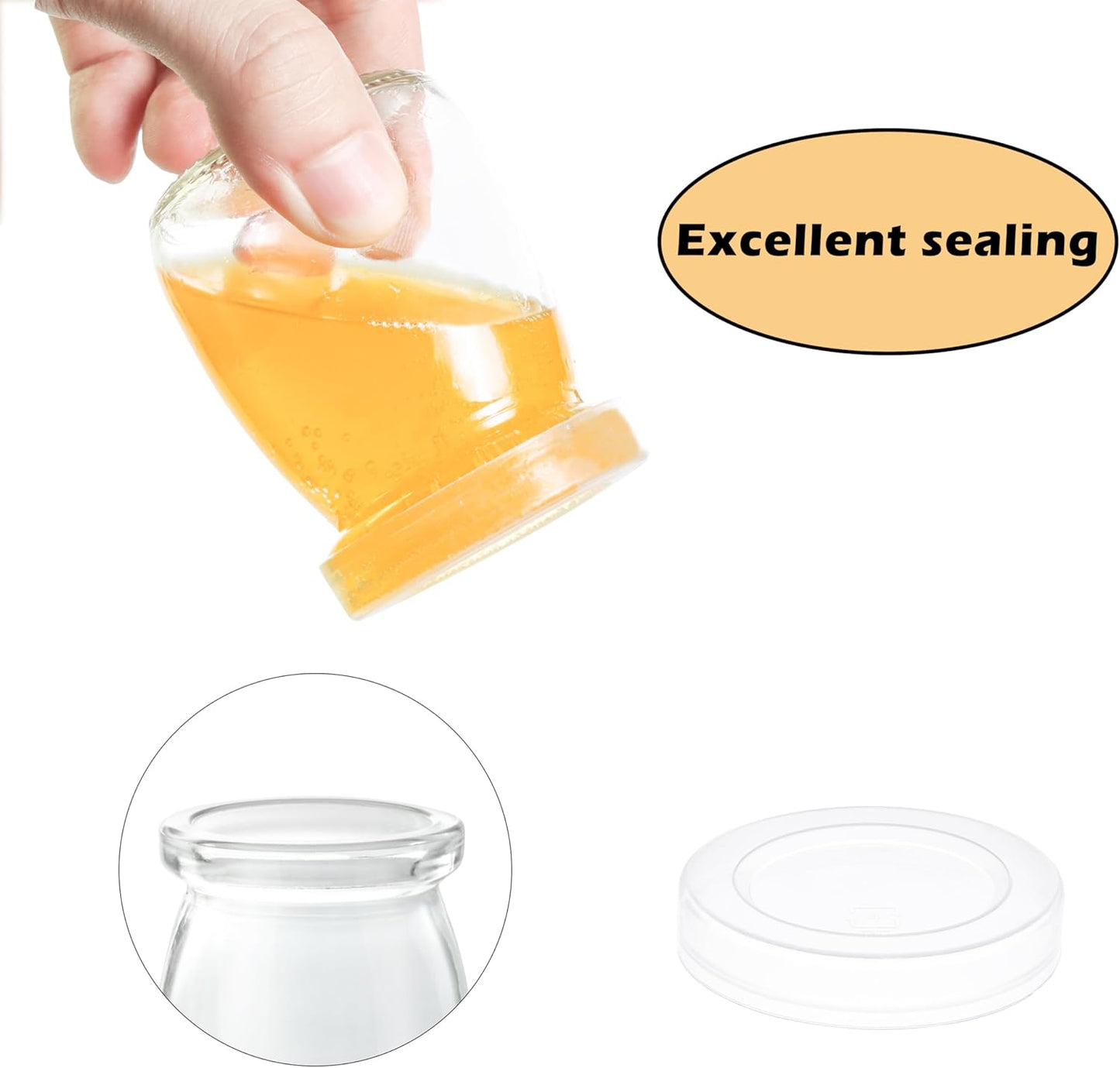 Mini Pudding Jars 60Pack, 3.4 oz Glass Favor Jar with Lids, Candle jars,Yogurt Containers with Lids, Mason Jar,Bath Salt Jars Wedding Favors Honey Pot-BrightBean Baby