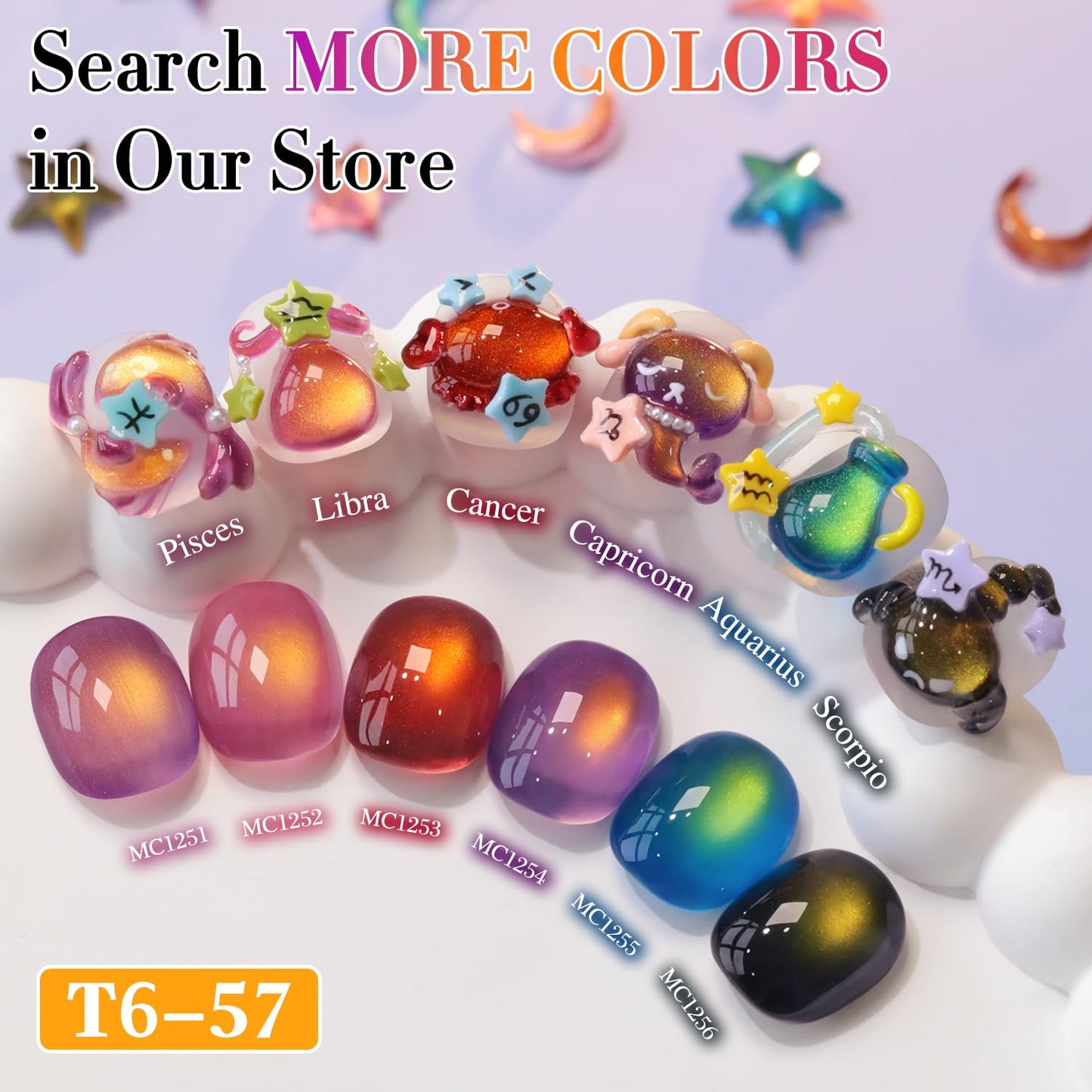 Double Rhythm Jelly Glass Cat Eye Gel Polish with Magnet 15ML Holographic Glitter Shimmer Translucent Sheer Color Magnetic Nail Polish Salon DIY at Home (Golden Black-MC1256)-BrightBean Baby