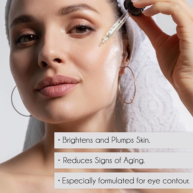 Hyaluronic Acid Serum for Face with Vitamin C, Brightening Serum, Pure, Hydrating Serum to Plumb Skin, Reduce Fine Lines, Wrinkles and Dark Spots, Low Molecular Weight [0.75 oz]-BrightBean Baby