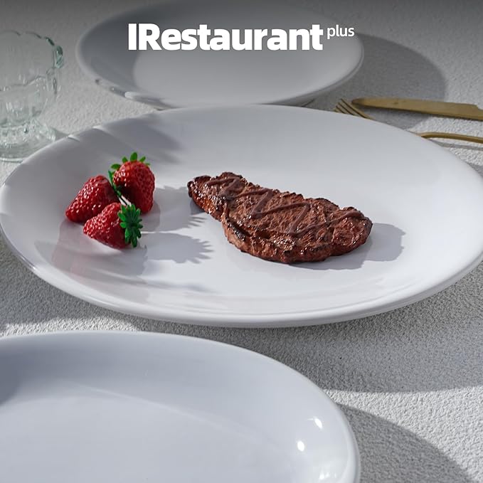 Stoneware Coupe Commercial Grade Dinnerware, Bright White, Oval Platter 11.75" x 8", Case of 12