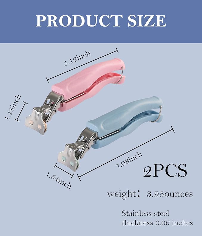 Stainless Steel Anti-Scalding Hot Bowl Dish Plate Gripper Clips Tongs Clamp Holder for Moving Hot Plate or Bowls with Food Out from Instant Pot Microwave Oven (2, Blue，Pink)