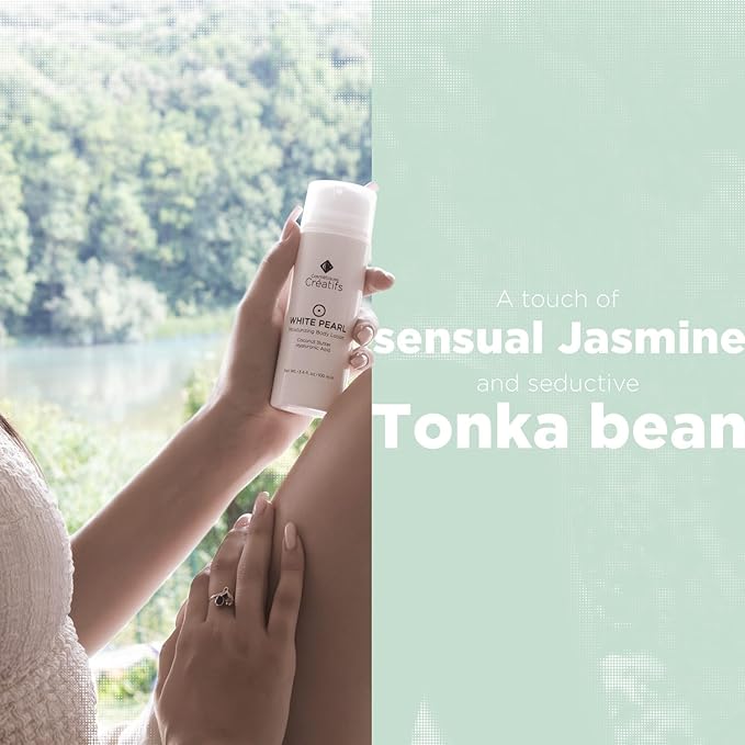 White Pearl Moisturizing Body Lotion with Coconut Butter and Hyaluronic Acid, 3.4 fl. oz.-BrightBean Baby