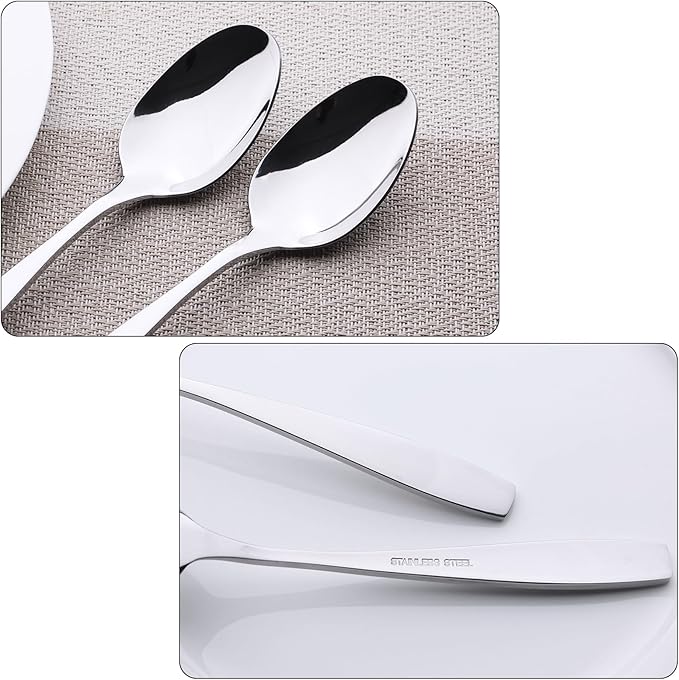 Ggbin 12-Piece Stainless Steel Dinner Spoons, Tablespoon Set