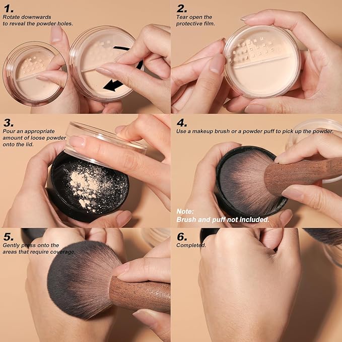 YOUNG VISION Flawless Finish Loose Powder - Translucent Setting Powder, Blurs Fine Lines & Imperfections, Lightweight, Long-Lasting, Suitable for All Skin Types, Makeup Essential…-BrightBean Baby