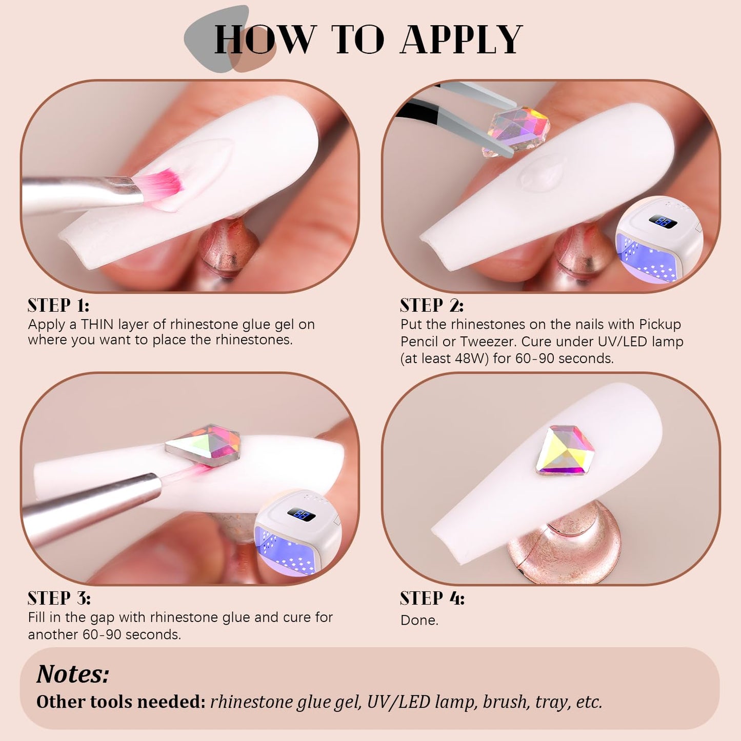 3220Pcs AB Glass Nail Rhinestones 120Pcs Multi Shapes Flatback Gems Crystal + 3100Pcs 1.5-4mm Round Beads, Manicure Diomand Jewelry Gemstones for Nail Design Makeup Acrylic Nails Decoration-BrightBean Baby