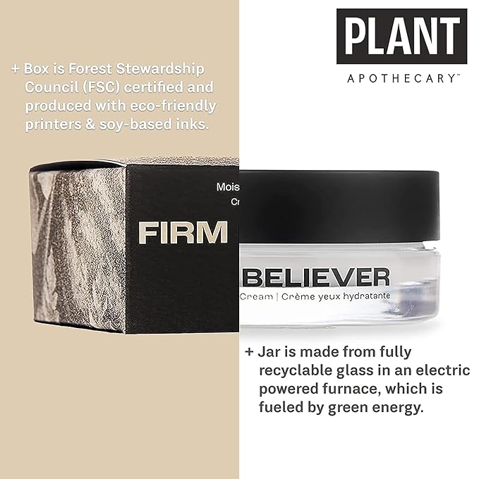 Firm Believer: 30ml Under Eye Cream with Vitamin C - Puffiness, Dark Circles, Eye Bags, Fine Lines and Wrinkles Reducer - Anti-Aging Eye Creams and Skin Care for Men and Women-BrightBean Baby