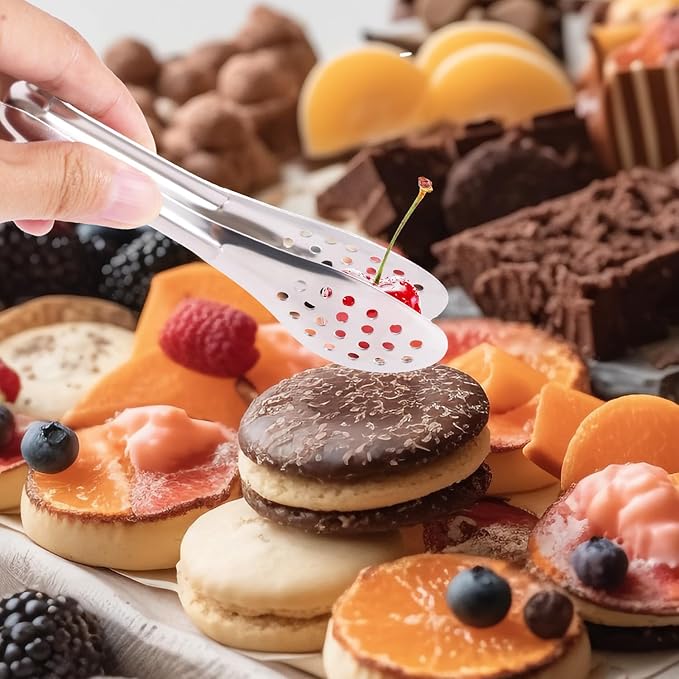 10PCS Serving Tongs, Small Kitchen Tongs,XEVOM Stainless Steel small Appetizer Tongs Mini Sugar Ice (5 Inch)