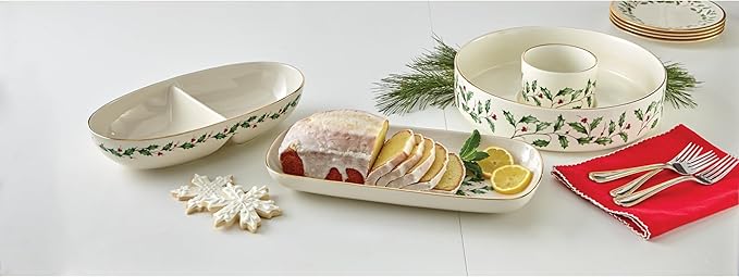 Lenox 869997 Holiday Bread Tray, Christmas Hosting