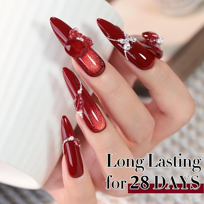 Double Rhythm Translucent Gel Polish Sheer Neutral Natural Light Milky Same Color Same Bottle 15ML Jelly UV Nail Polish Nail Art DIY at Home (Pale Burgundy-A1486)-BrightBean Baby