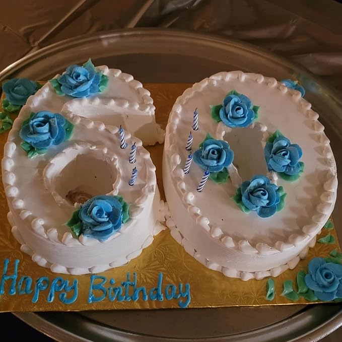 Ducodocu Large Silicone Number Cake Mould 3D Novelty Cake Pan DIY Baking Mold for Birthday Anniversary Number of 6