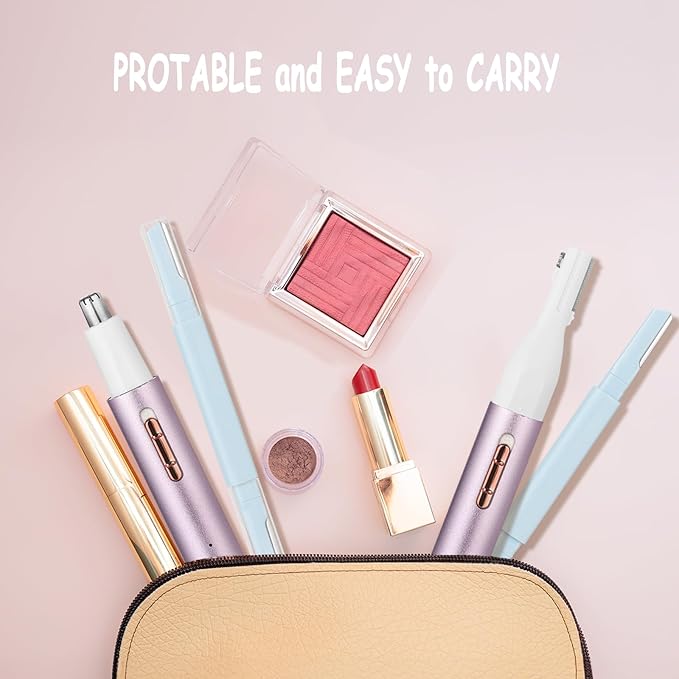 2025 Rechargeable Nose and Ear Hair Trimmer for Women Men – Painless Facial and Eyebrow Hair Remover, Dual-Edge Blades, IPX7 Waterproof, Compact and Portable Electric Clipper-BrightBean Baby