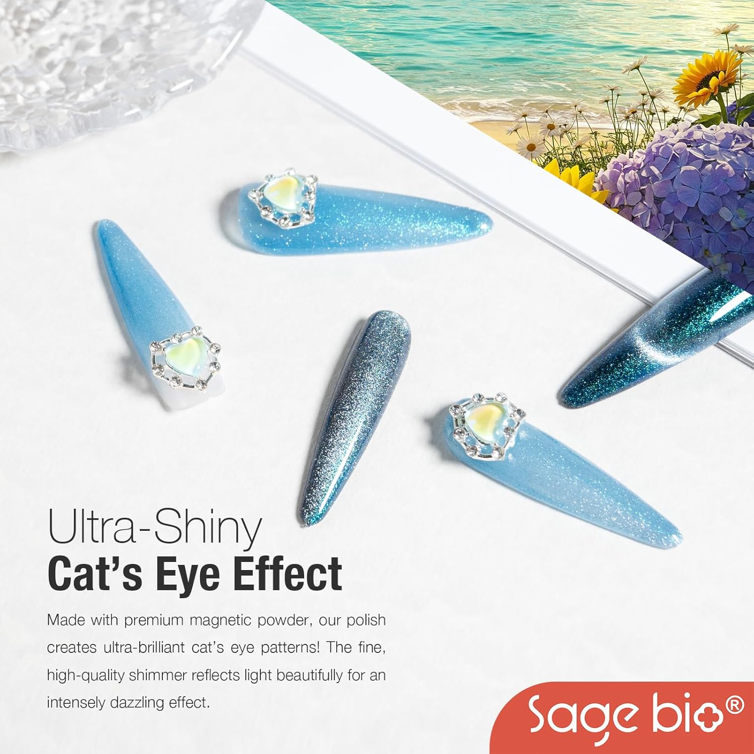 Cat Eye Gel Nail Polish, 15ml Magnetic Gel, High-Gloss Finish, Long-Lasting, DIY Manicure Kit with Magnet Stick, Stunning 3D Magnetic Effect, 04-BrightBean Baby