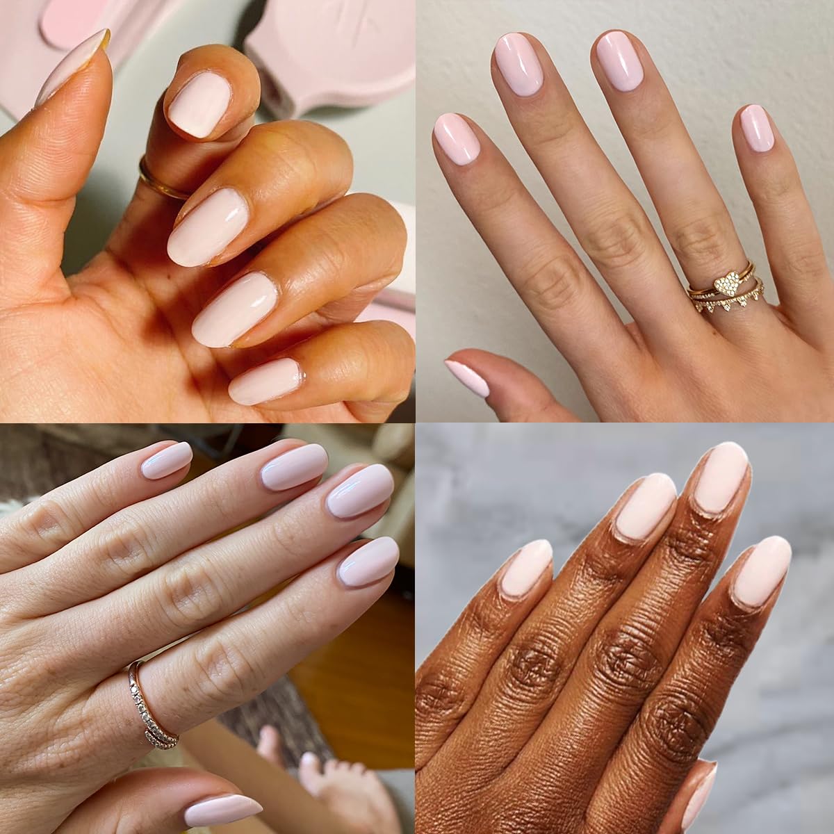 Olive & June Long Lasting Nail Polish | Plump Gel-Like Finish No Lamp Needed | Lasts up to 10 days | Salon-Quality Color at Home | 15-Free, Vegan & Cruelty-Free Chip-Resistant Shine | GH Baby Pink-BrightBean Baby
