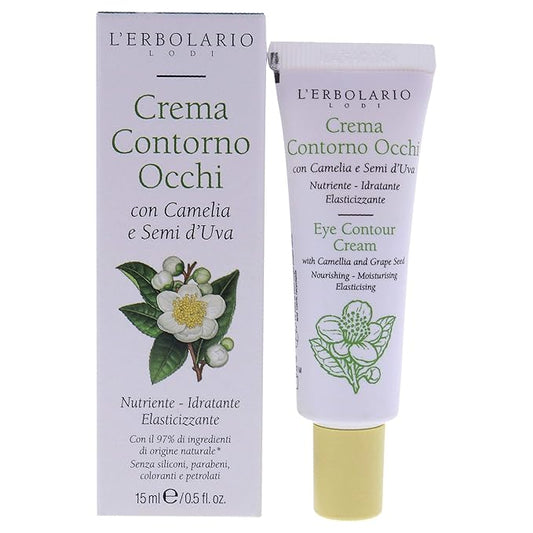 L'Erbolario Eye Contour Face Cream - Wearable For The Delicate Areas Of The Face - Rich In Active Ingredients - Boosts Skin's Elasticity - Ensures Protection And Nourishment - Perfume Free - 0.5 Oz-BrightBean Baby