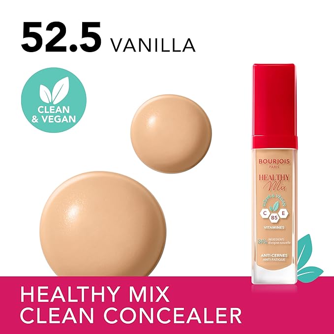 Bourjois Healthy Mix Clean & Vegan Concealer - 52.5 Vanilla-BrightBean Baby