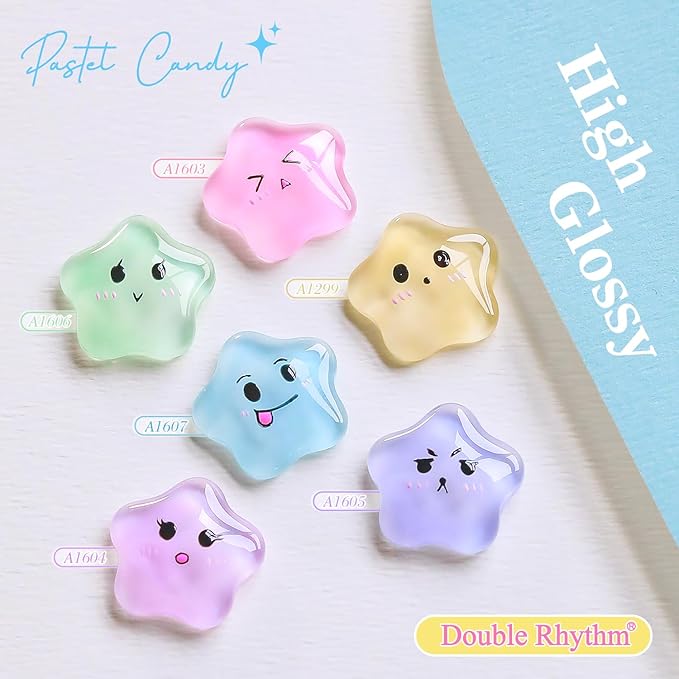 Double Rhythm 6 Pcs 15 ML Gel Polish Set Same Color Same Bottle Soak Off Gel Polish Kit Nail Art Manicure Salon DIY at Home for Women (Jelly Pink Purple Green Yellow Blue-T6-22)-BrightBean Baby