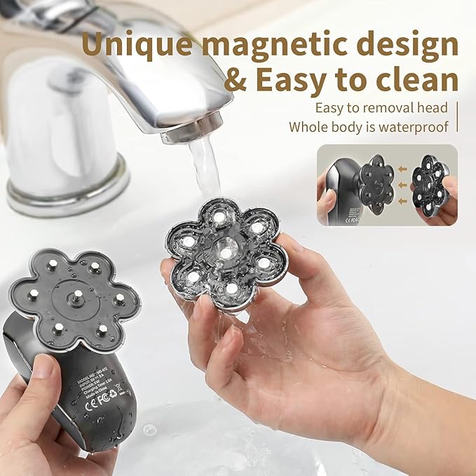 Head Shavers for Bald Men: 5-in-1 Electric Razor - IPX7 Waterproof Shaving Grooming Kit for Balder - Turbo Speed & Precision Blades (Gray Black)-BrightBean Baby