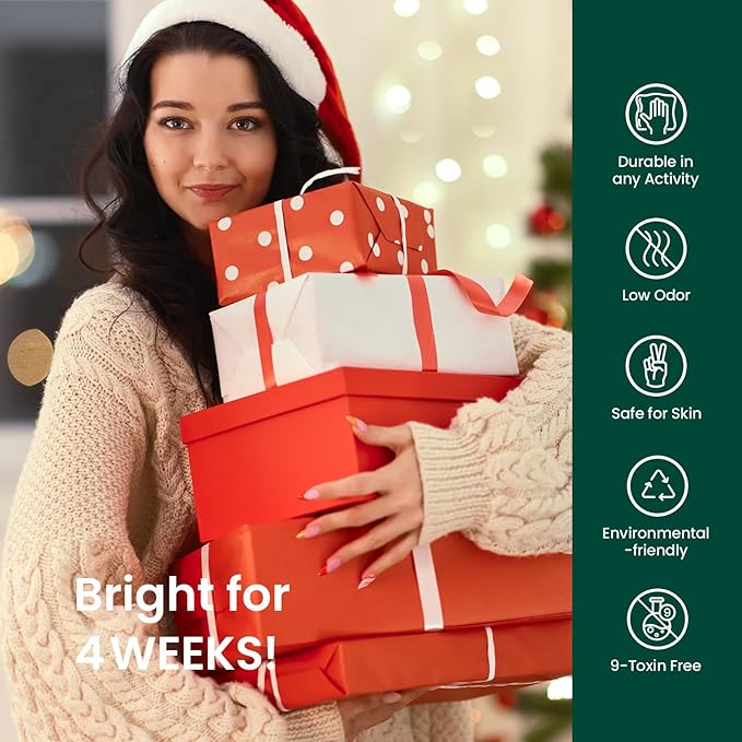 Beetles Glitter Gel Nail Polish, 6 Colors Red Green Gel Nail Polish Set Soak Off Uv LED Nail Lamp Reflective Glitter Nail Art DIY Home Nails Manicure Gifts for Women Her Girls-BrightBean Baby