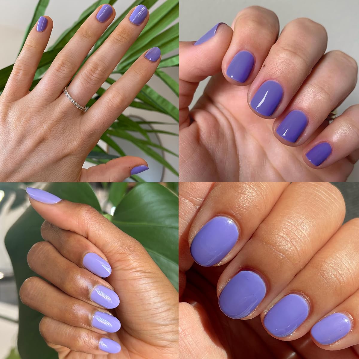 Olive & June Long Lasting Nail Polish | Gel-Like Finish No Lamp Needed | Lasts up to 10 days | Salon-Quality Color at Home |15-Free Vegan Cruelty-Free Chip-Resistant Shine |Bold & Unshaken Bold Purple-BrightBean Baby
