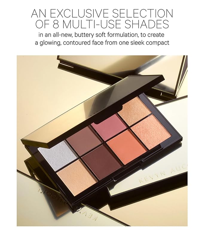 Kevyn Aucoin Sculpt and Define Contour Book Volume 4: All-in-one makeup artist palette compact. Defines facial features. Eyes, cheekbone, nose & jawline. Highlighters to glow. All skin tones & shapes.-BrightBean Baby