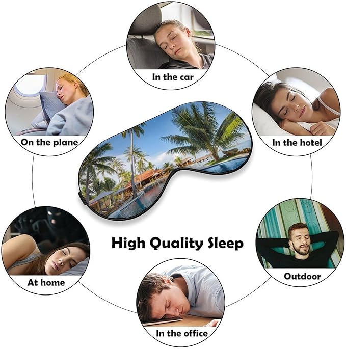 Custom Personalized Sleep Eye Mask Add Any Photo Text Logo Design Your Own Soft Blindfold Eyemask Blackout Eye Cover for Men Women Home Travel Offices, DeepPink, 8.1"x4.1"-BrightBean Baby