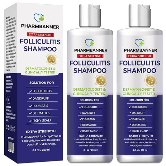 Anti-Fungal Shampoo for Itchy, Dry Scalp – Supports Scalp Health, Helps with Folliculitis, Seborrheic Dermatitis & Scalp Flaking-2 Pack-BrightBean Baby