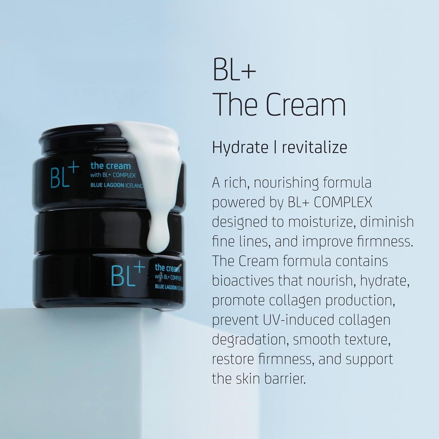 Blue Lagoon - BL+ The Cream Whipped Facial Moisturizer | Sustainable, Bioactive Luxury Skincare (Mini, 0.5 oz | 15 ml)-BrightBean Baby