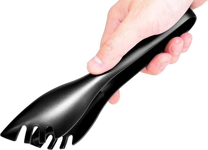 Seki Japan Stylish Kitchen Tool, Flexible Non Stick Heat Resistant Nylon Food Tong, Cooking Serving Pasta Tongs, for Spaghetti, Salad, BBQ, Grilling and Frying