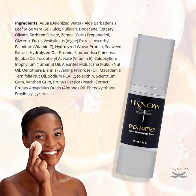 EYES MATTER Instant Smoothing Eye Serum, Rapid Wrinkle Reducer, Rejuvenating, Brightening Treatment for Fine Lines, Puffiness & Dark Circles, (1oz)-BrightBean Baby