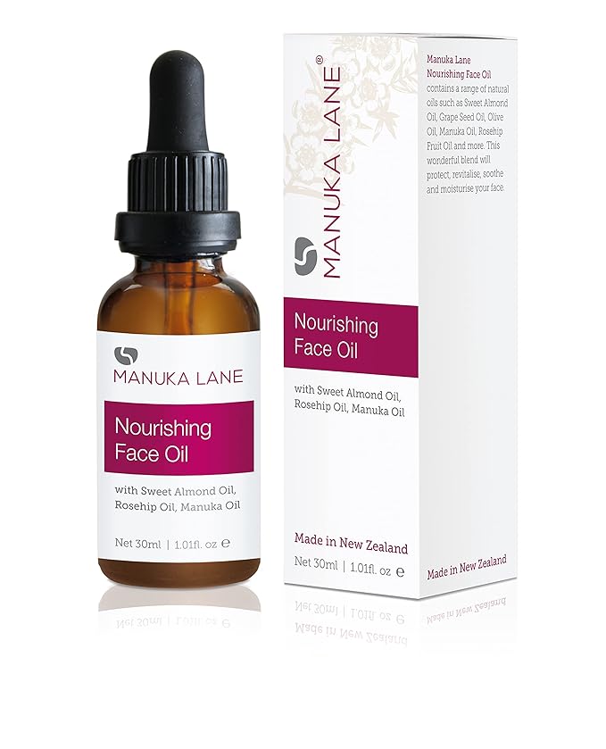 Manuka Lane Nourishing Face Oil, with Sweet Almond Oil, Rosehip and Manuka Oil Results for Soothe and Moisturise Your Face-BrightBean Baby