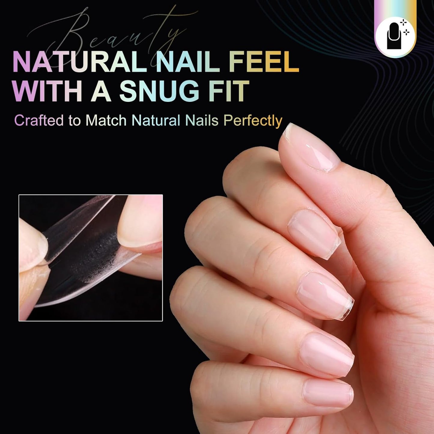 Extra Short Coffin Nail Tips, 240Pcs Soft Gel Nails, Half Matte Full Cover False Nail Tips for Nail Extension, Manicure, Home DIY, Salon, 12 Sizes, Pre-Shaped Acrylic Gelly Nails-BrightBean Baby