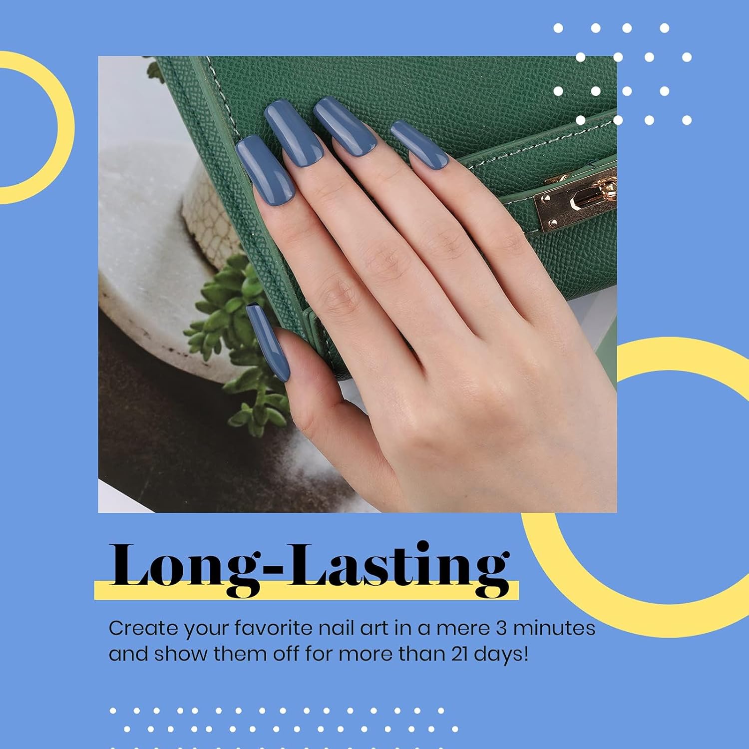 Beetles Blue Gel Nail Polish, 1Pcs 15ML In the Grayish Navy Blue Color Gel Polish Soak Off Nail Art Manicure Salon DIY Uv Nail Lamp Design Decoration at Home-BrightBean Baby