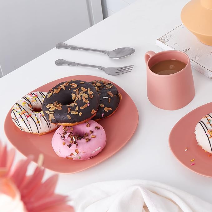 Stone lain Delilah Dinner Plate 6-Piece Dish Set, Porcelain, Terracotta