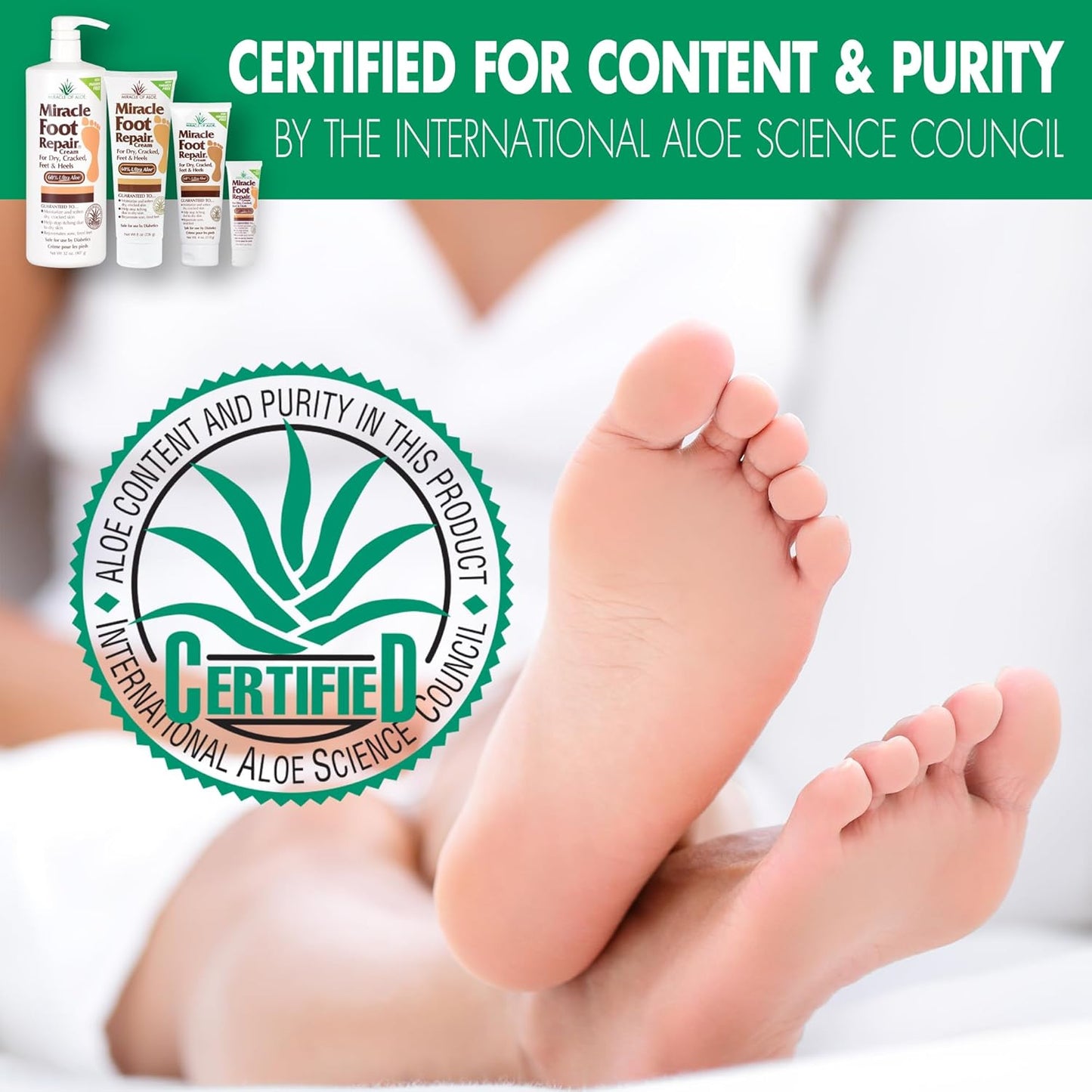 Miracle Foot Repair Cream, (1 oz / 3 Pack) Repairs Dry Cracked Heels and Feet, 60% Pure UltraAloe Moisturizes, Softens, and Repairs-BrightBean Baby