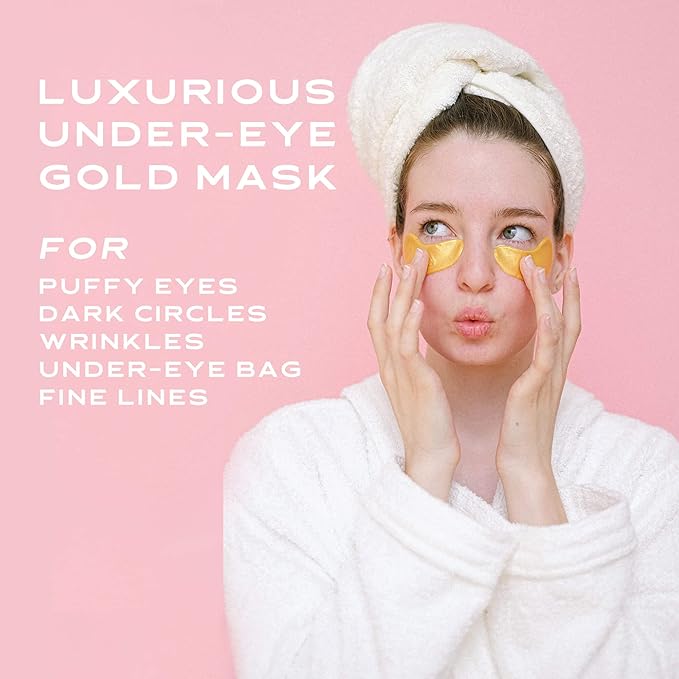 20 Pack Collagen Crystal Lip Masks, Gold Under Eye Masks Set Natural Moisturizing Gel Anti-Aging Anti Chapped Hydrating Reducing Puffiness Dark Circles and Wrinkles Lip Eye Pads for Women Men-BrightBean Baby