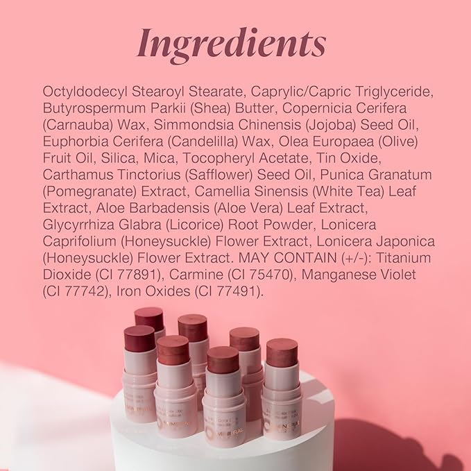 Mineral Fusion 3-in-1 Color Stick, Instant Color Pop and Blush for Cheeks, Creamy Lightweight Formula, Multi-Use Eye, Face, and Lip Makeup, Terra Cotta-BrightBean Baby