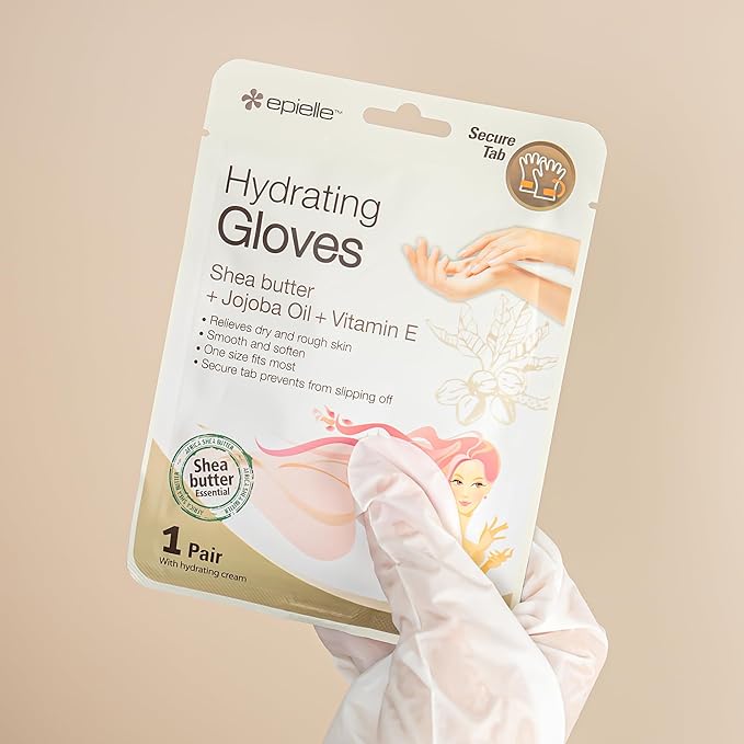 Epielle Hydrating Hand Masks 6 Pairs, Deep Moisturizing Gloves for Dry, Cracked Hands, Relieve and Soften with Shea Butter & Jojoba Oil, Korean Skin Care, Spa Set, Self Care Gifts for Women-BrightBean Baby
