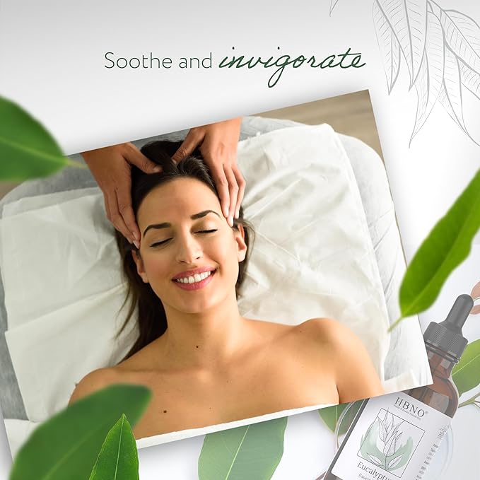 HBNO California Bottled Eucalyptus Essential Oil for Diffuser 4 fl oz (120ml) - Perfect Eucalyptus Oil Essential Oil for Aromatherapy & DIY-BrightBean Baby